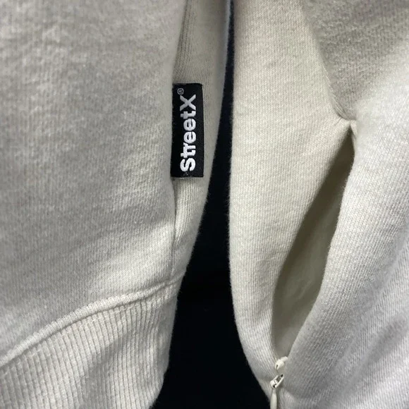 StreetX Sweatshirt Ivory SPELLOUT‎ Large Streetwear Urban 90's